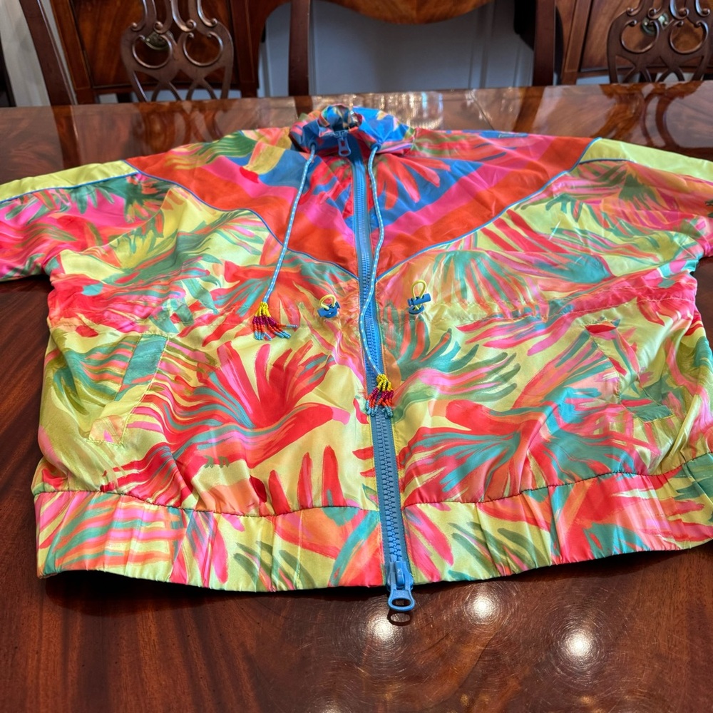 NWT FARM Rio Mixed Painted Birds Windbreaker Jacket Small - Picture 13 of 17
